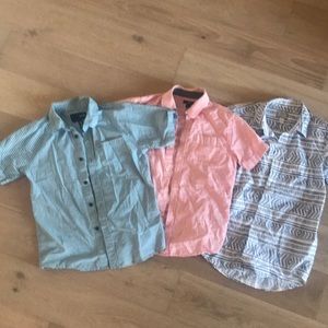 Three collared shirts. Boys sizes 10-12.